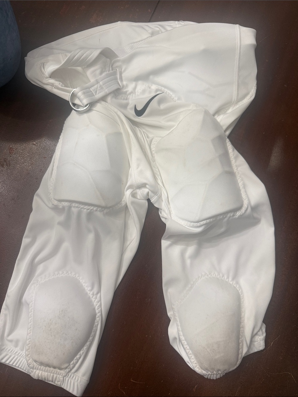 Nike Boys White Football Padded Pants Size L